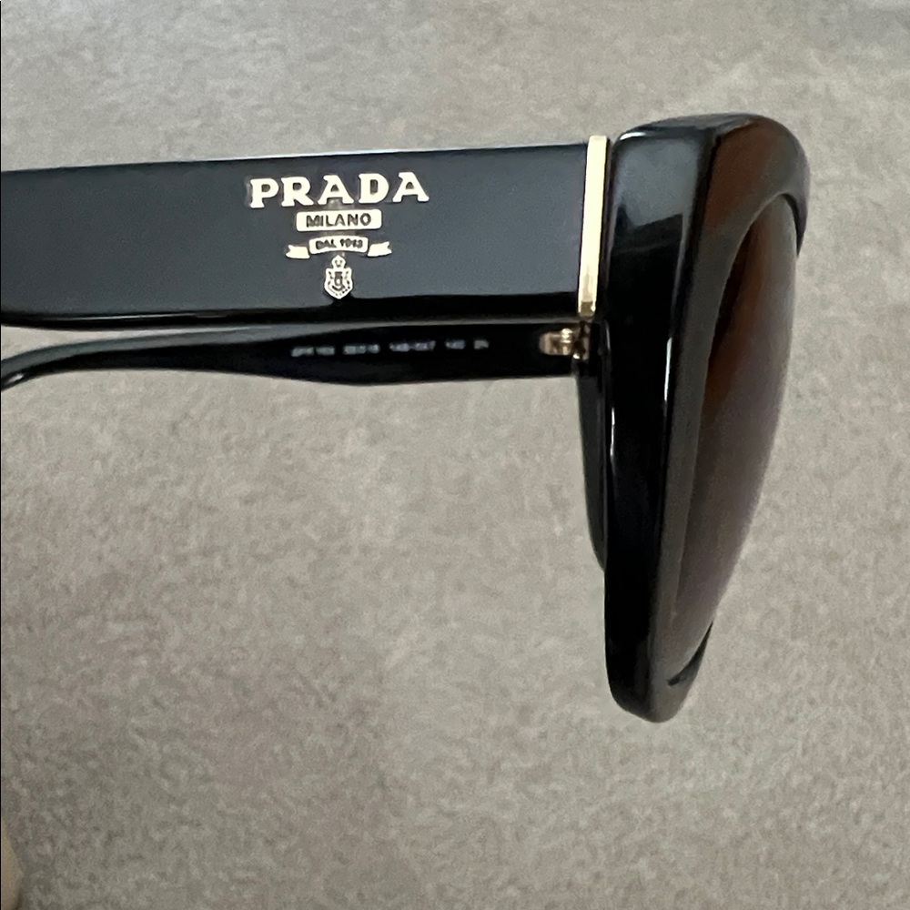 Prada Black and Gold Women’s Sunglasses - Picture 7 of 8